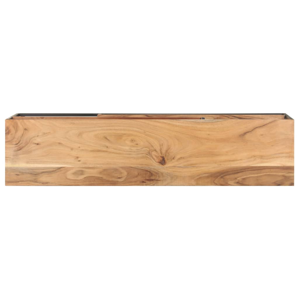 Meuble TV 130x30x45 cm en bois d'acacia massif