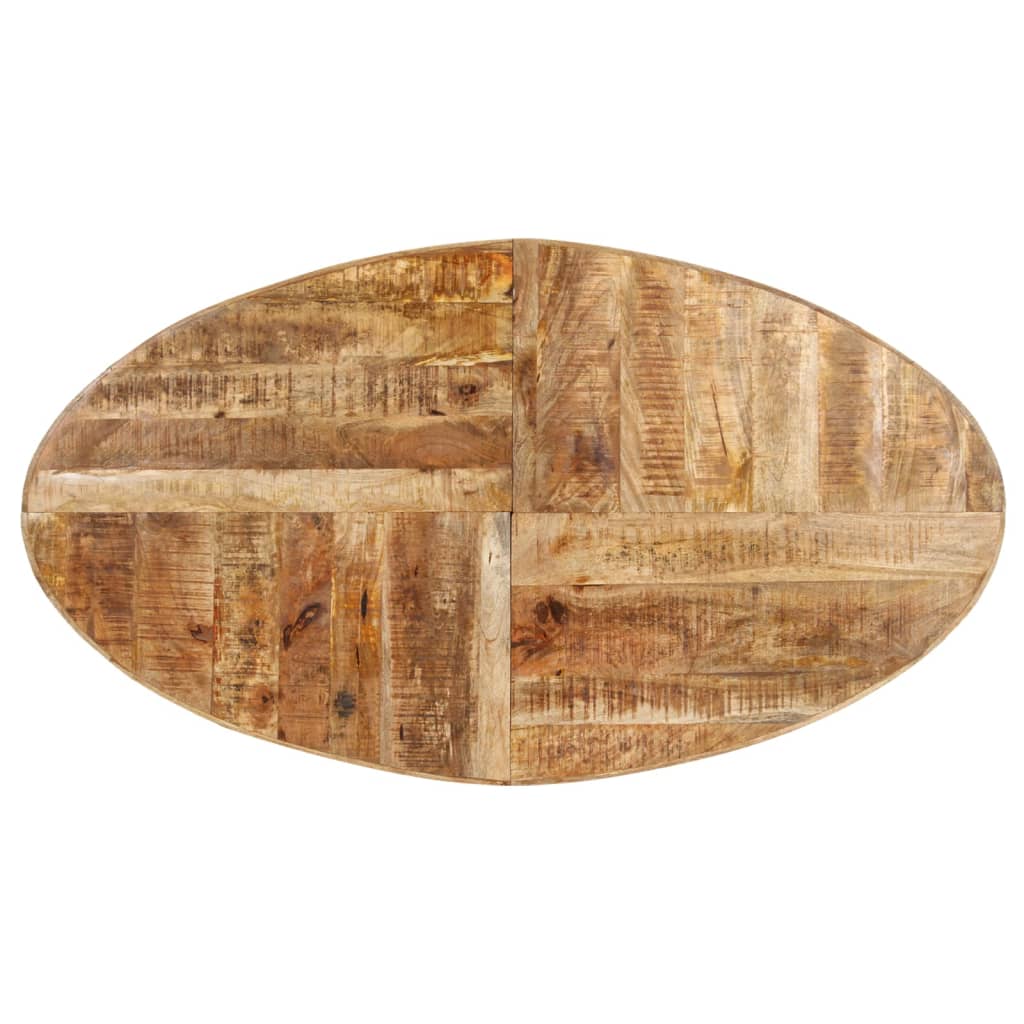 Eettafel 160x90x75 cm ruw mangohout