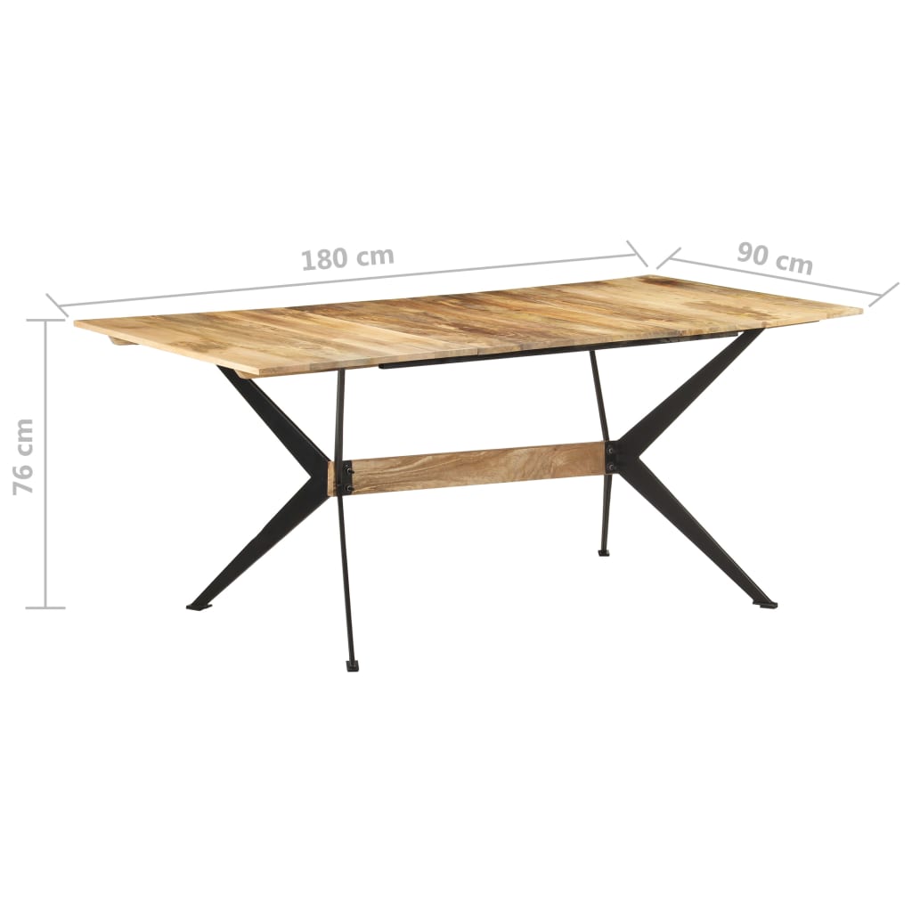 Table à manger 180x90x76 cm en manguier massif