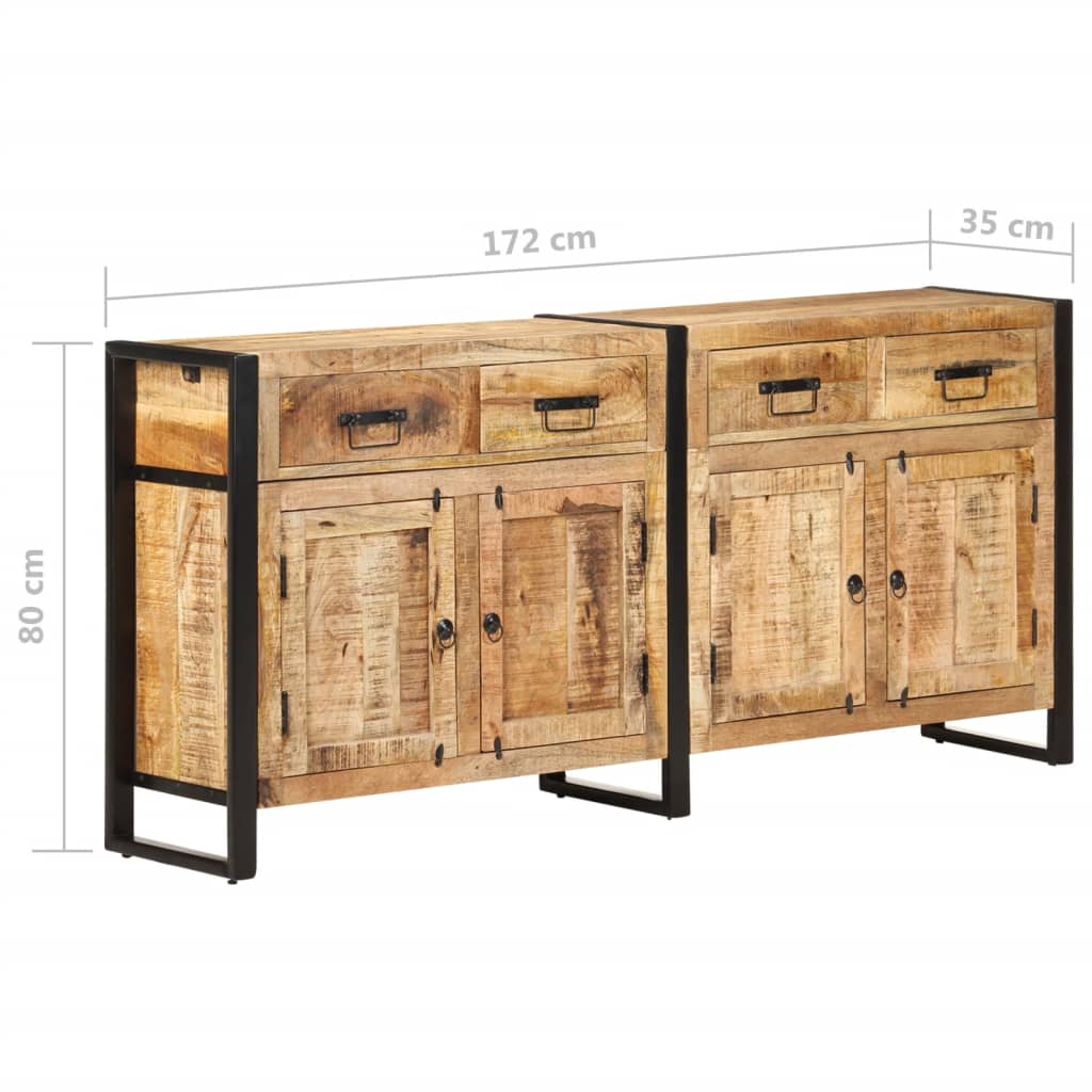 Buffet 172x35x80 cm bois massif recyclé