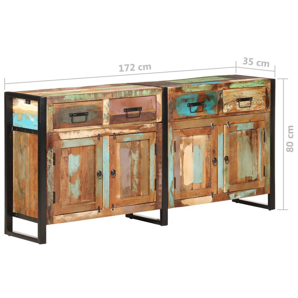 Dressoir 172x35x80 cm massief gerecycled hout