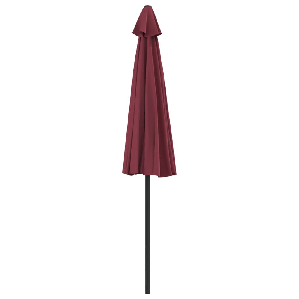 Balkonparasol half met aluminium paal 270x144x222 cm terracotta