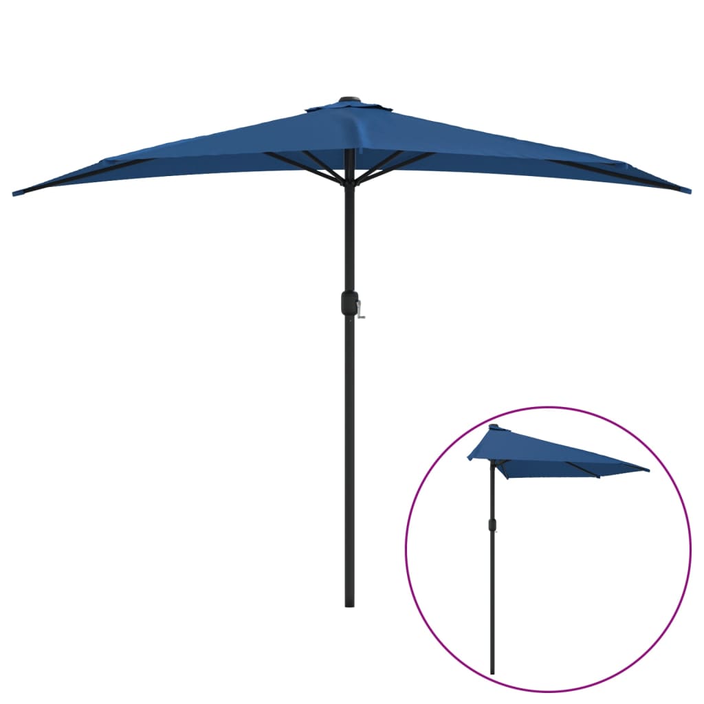 Balkonparasol half met aluminium paal 270x144 cm