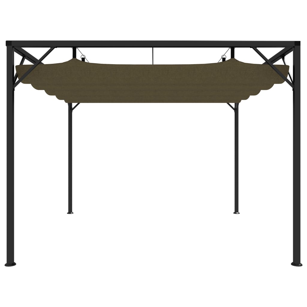 Tonnelle de jardin avec toit rétractable 180 g/m² 3x3 m