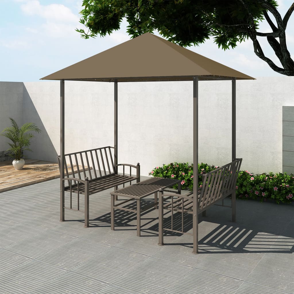 Tuinpaviljoen met tafel en bankjes 180 g/m² 2,5x1,5x2,4 m