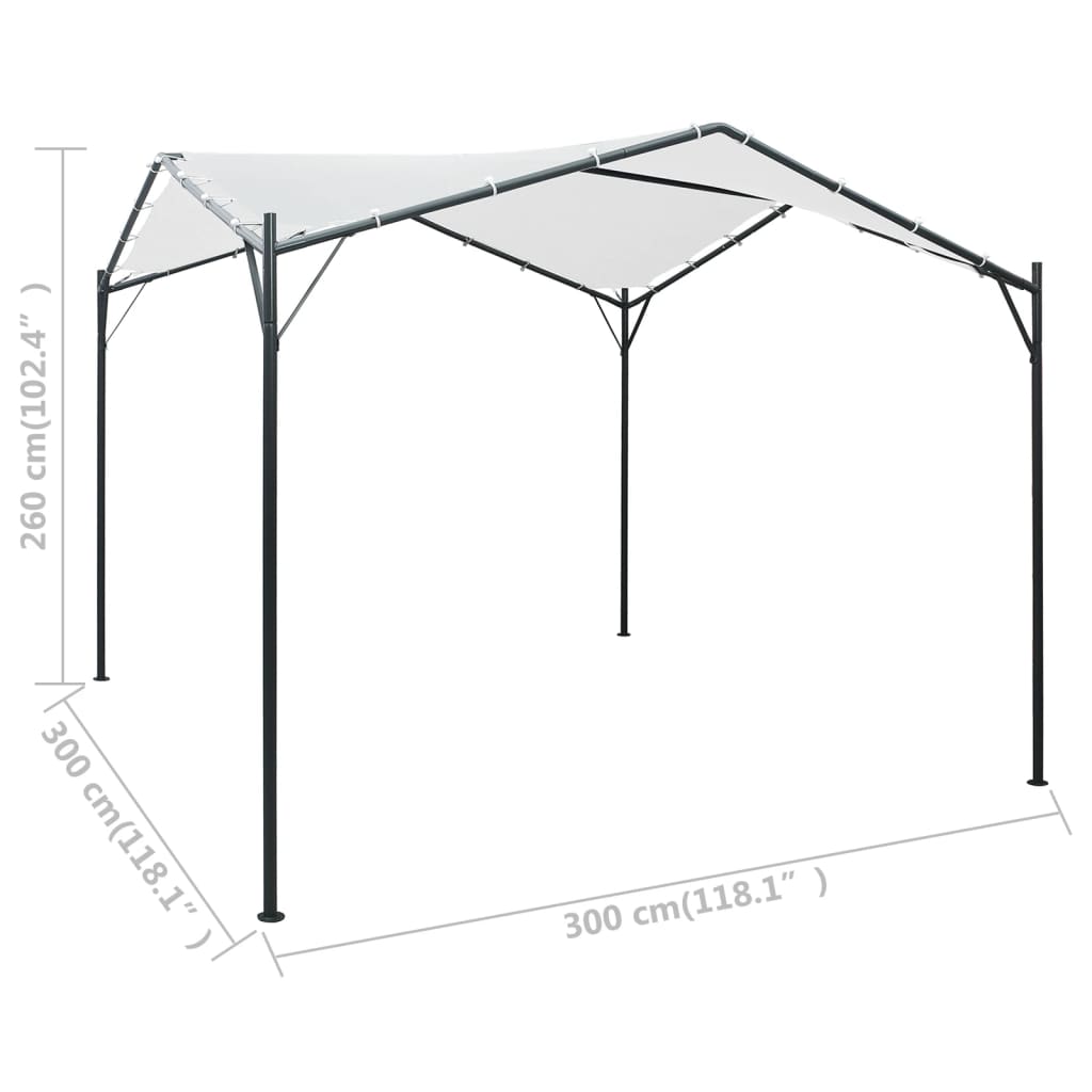 Tonnelle 3x3 m en acier