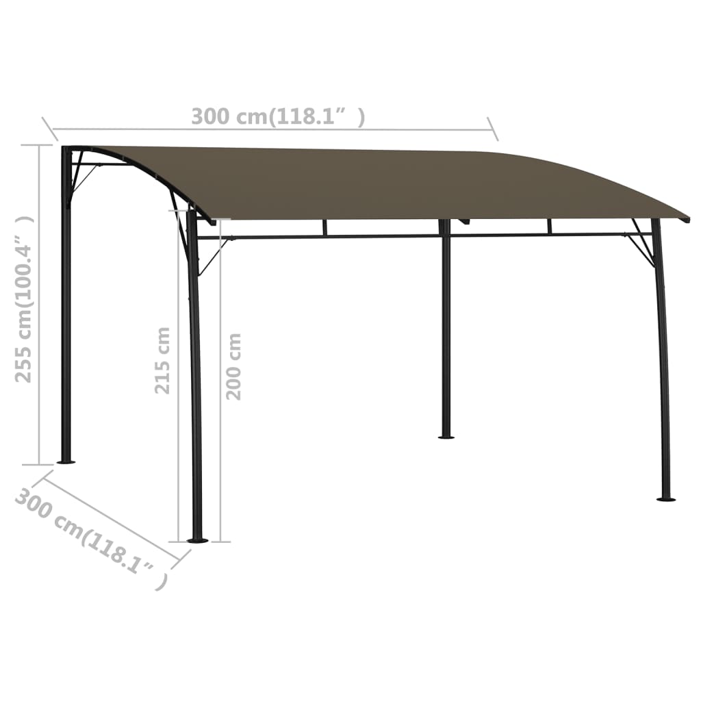 Auvent 4x3x2,55 m anthracite