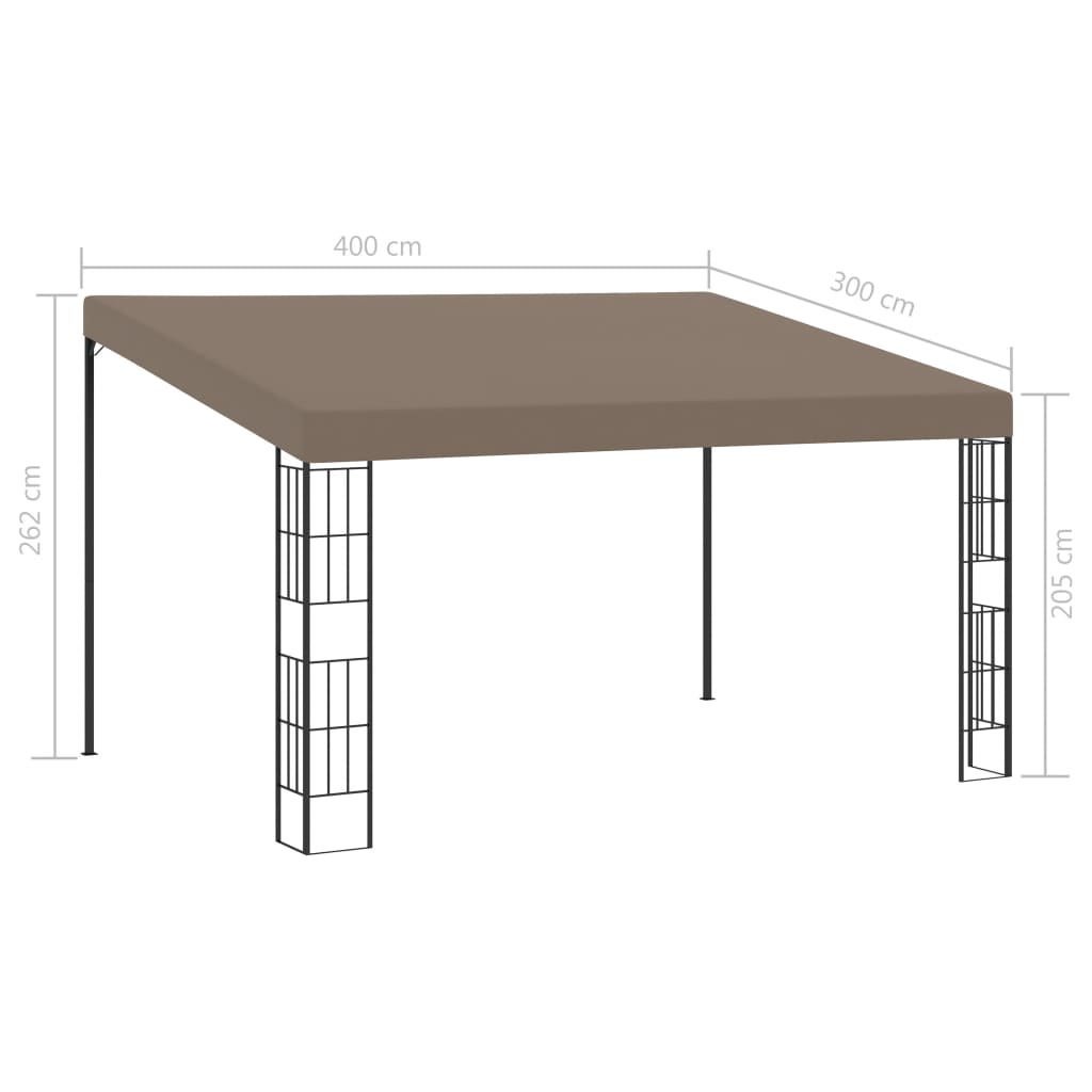 Wandprieel 3x6 m stof antracietkleurig