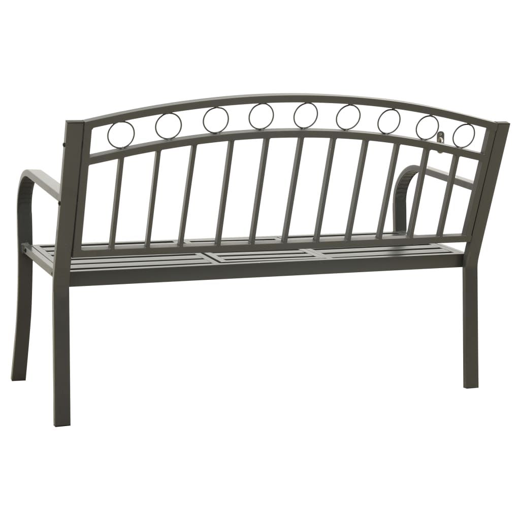 Banc de jardin 125 cm acier noir