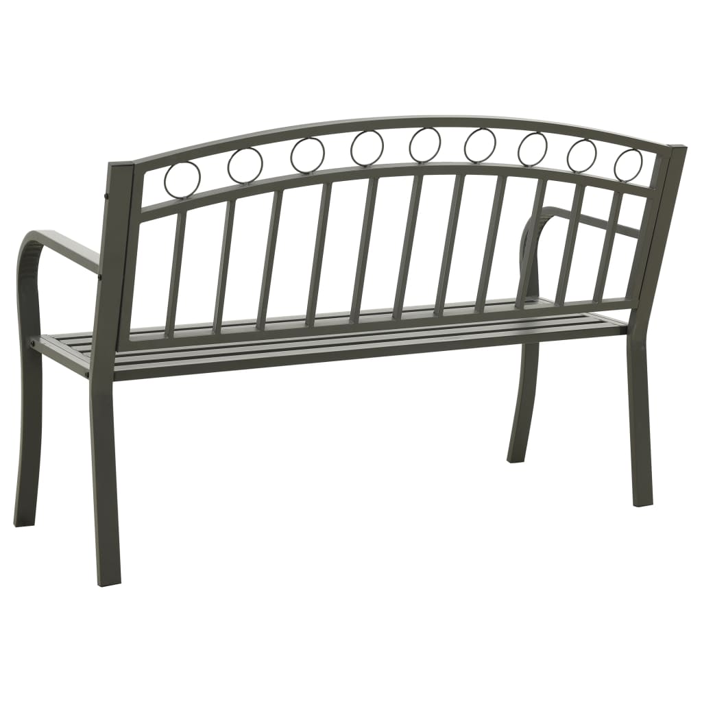 Banc de jardin 125 cm acier noir