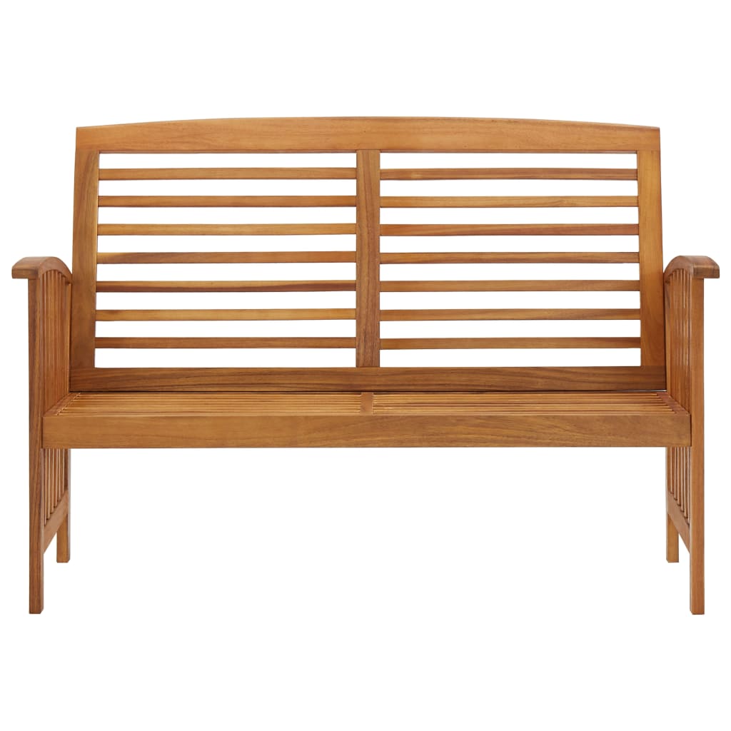 Banc de jardin avec coussins 119 cm en bois d'acacia massif