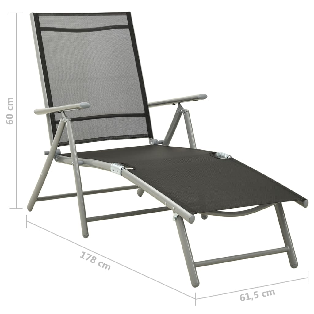 3-delige Loungeset textileen en aluminium