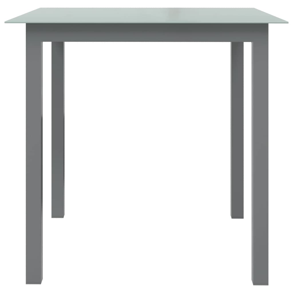 Table de jardin 190x90x74 cm aluminium et verre