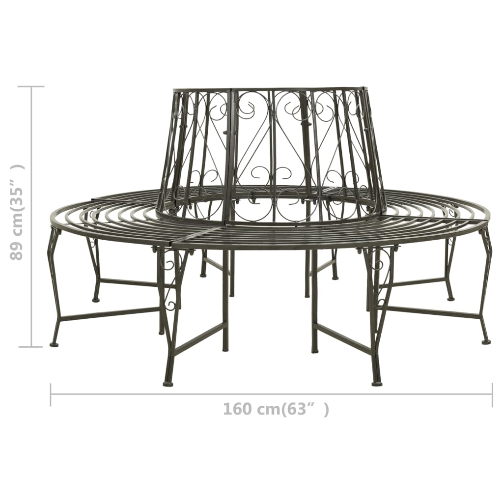 Boombank 160 cm staal