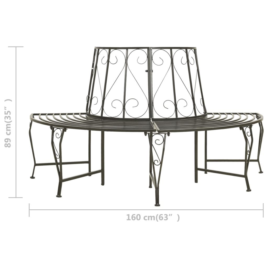 Boombank 160 cm staal