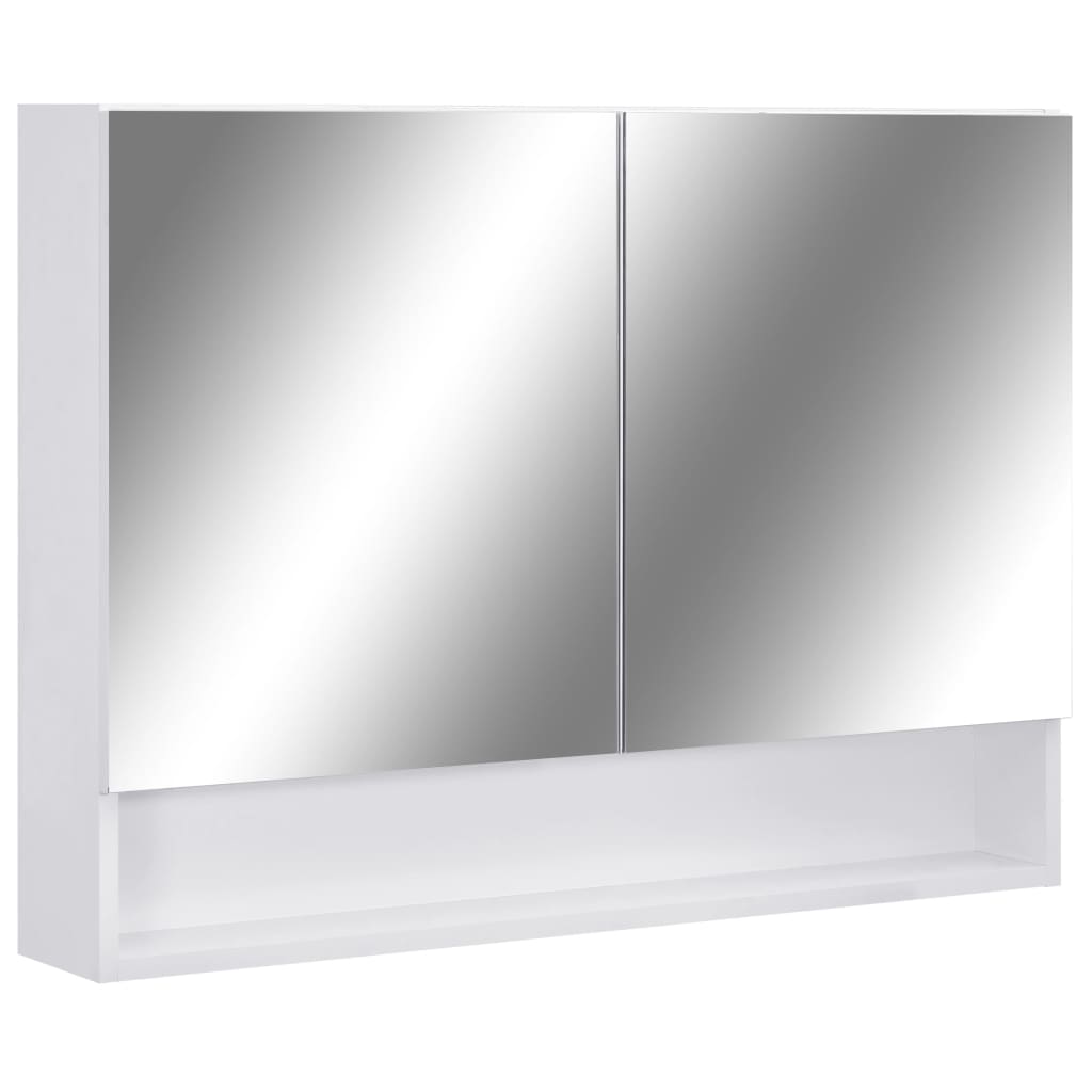 Armoire de toilette avec miroir LED 80x15x60 cm MDF