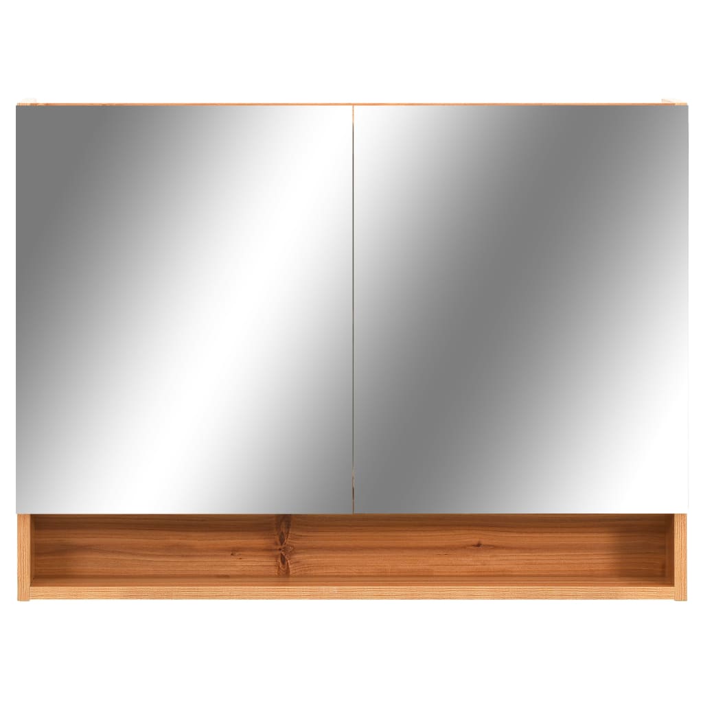 Armoire de toilette avec miroir LED 80x15x60 cm MDF