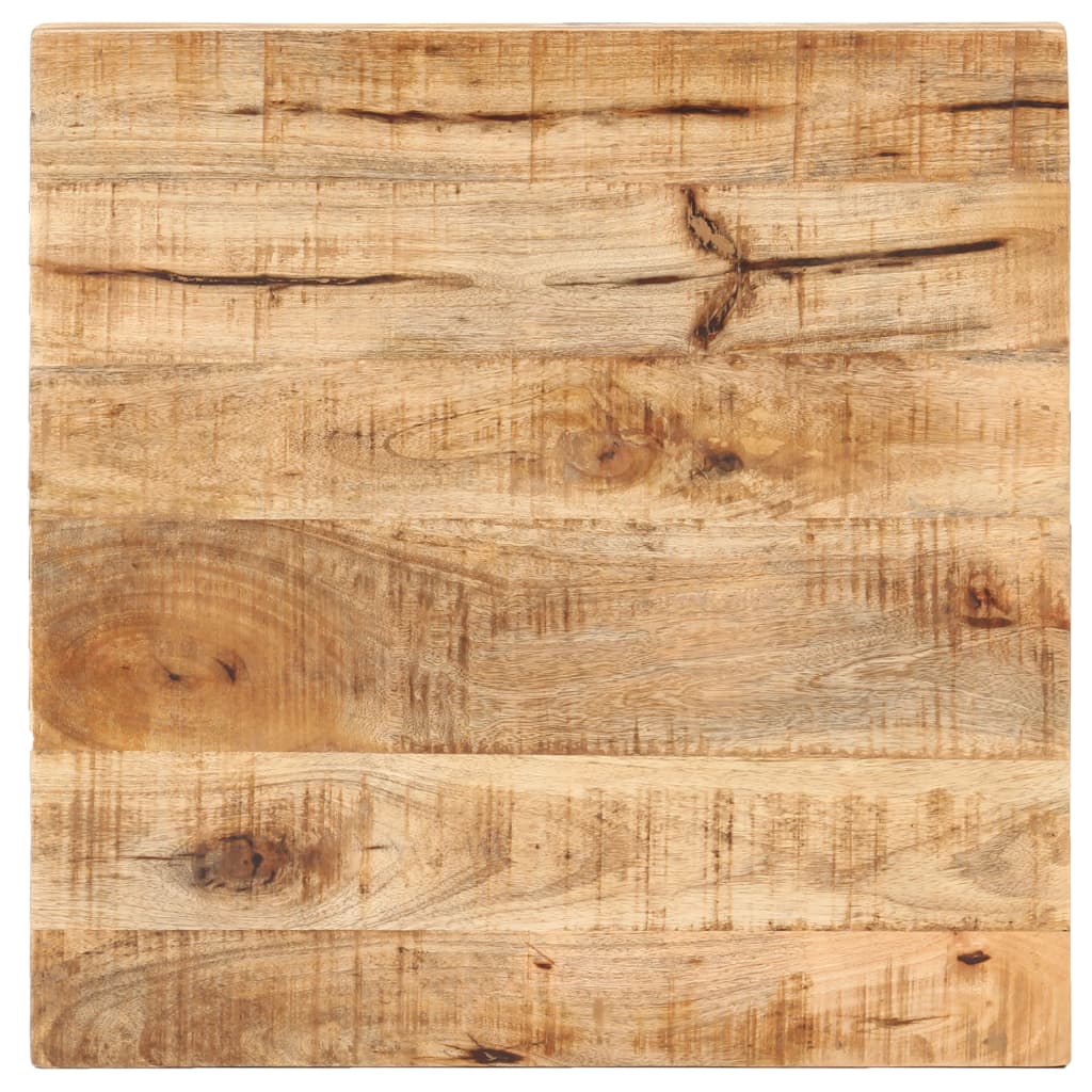 Table bistro carrée 60x60x75 cm bois de manguier brut