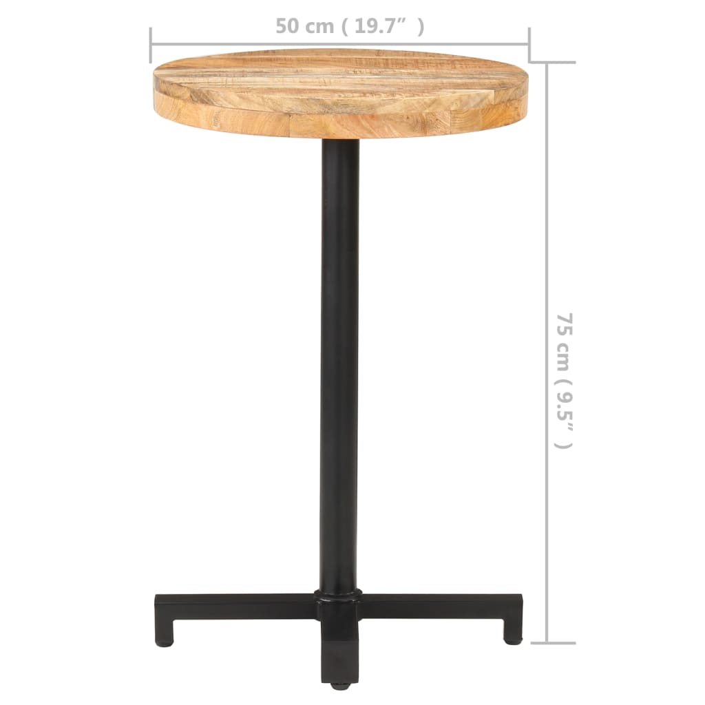 Table bistro ronde Ø 80x75 cm bois massif recyclé