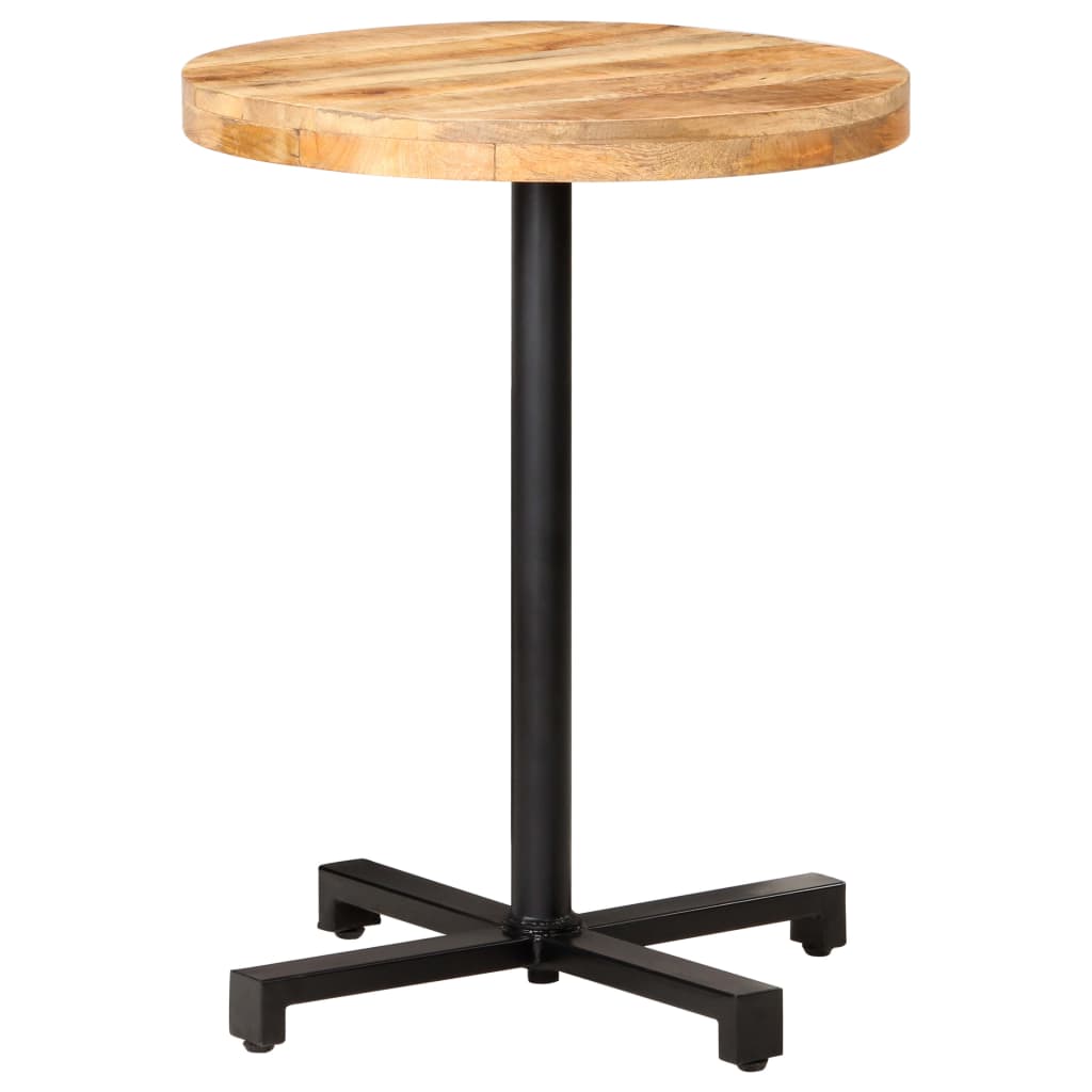 Table bistro carrée 60x60x75 cm bois de manguier brut