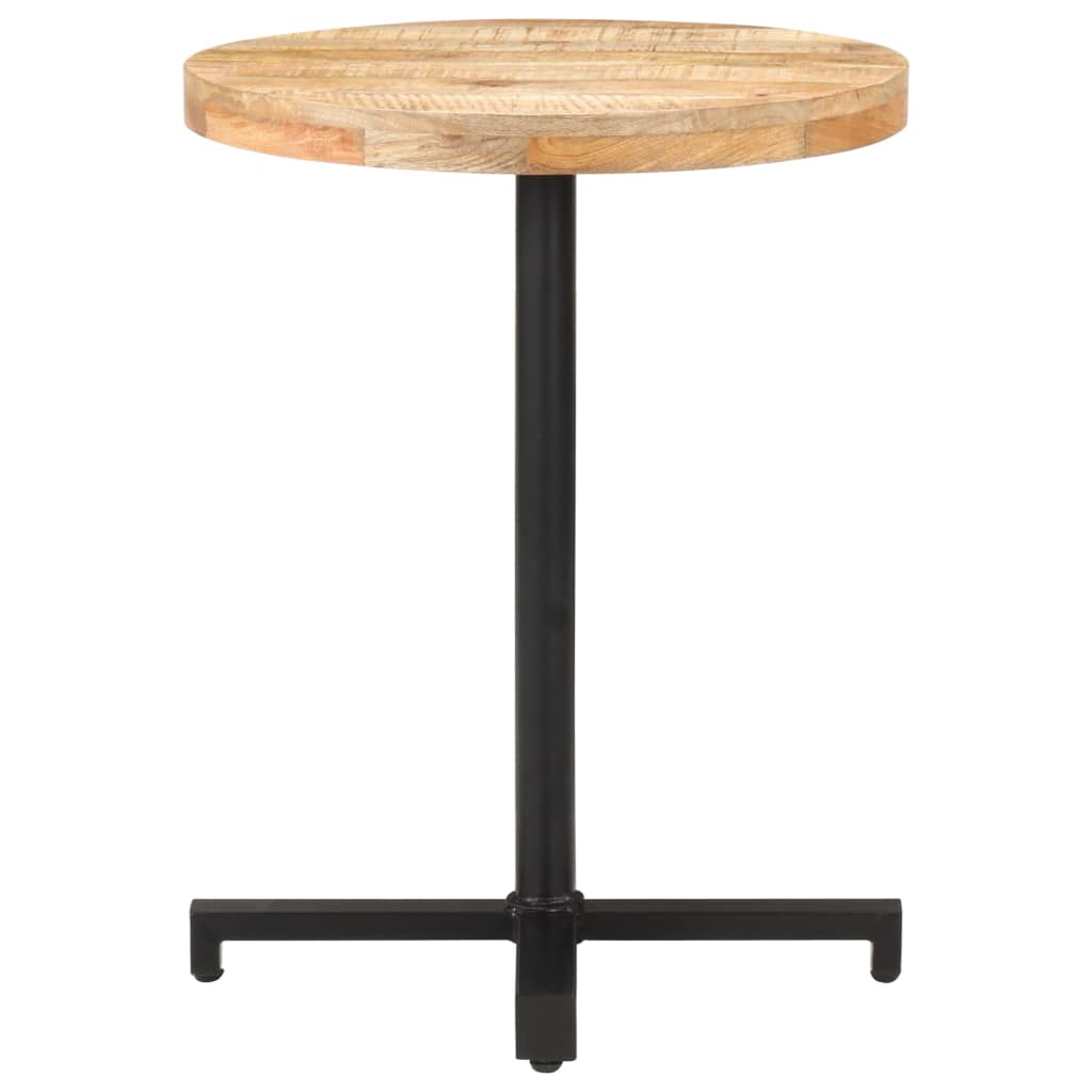 Table bistro carrée 60x60x75 cm bois de manguier brut