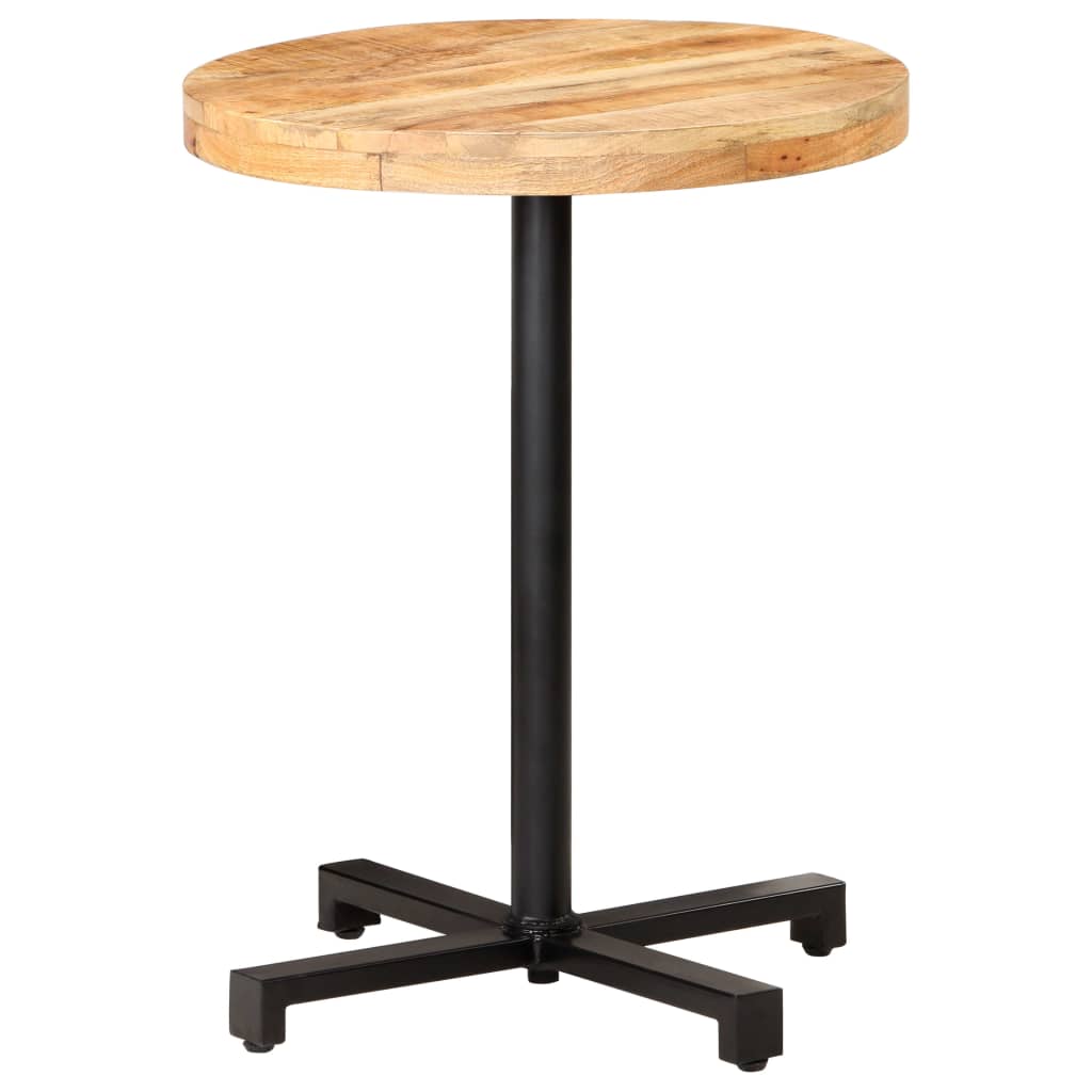 Table bistro carrée 60x60x75 cm bois de manguier brut