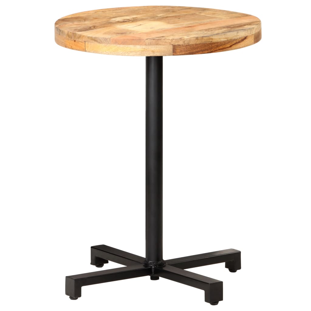 Table bistro carrée 60x60x75 cm bois de manguier brut