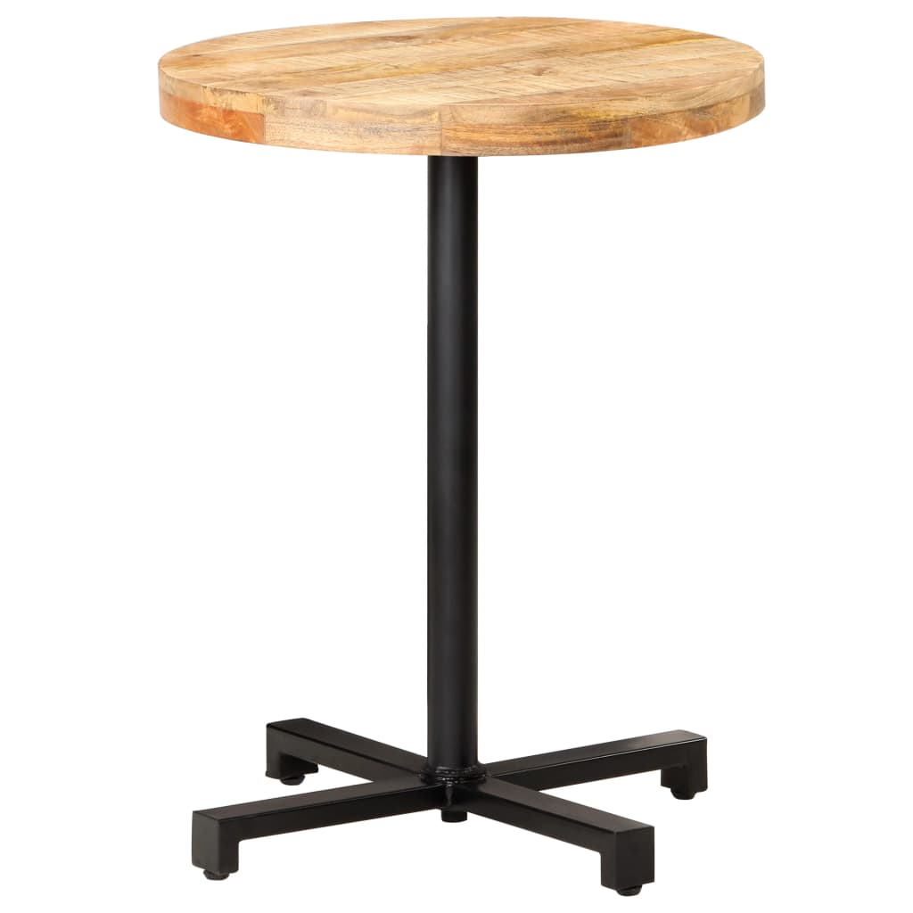 Table bistro carrée 60x60x75 cm bois de manguier brut