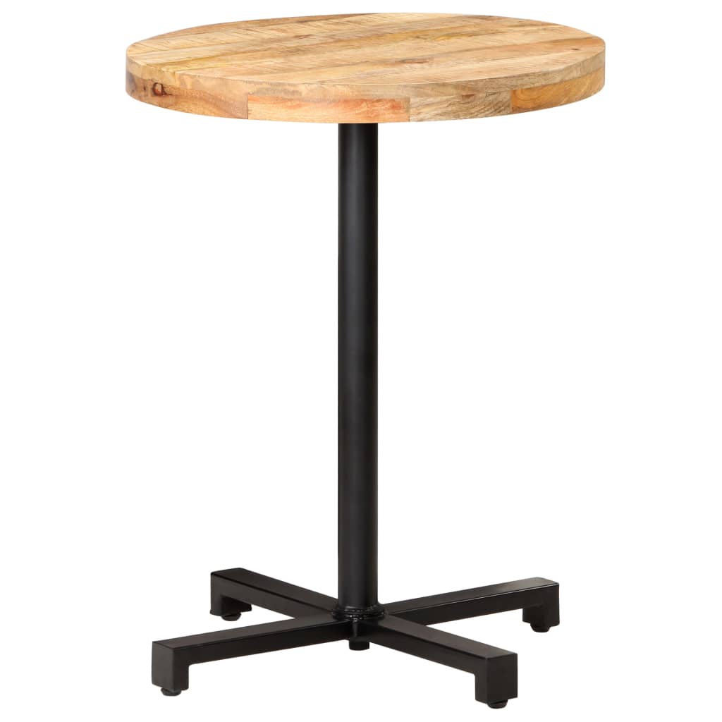 Table bistro carrée 60x60x75 cm bois de manguier brut