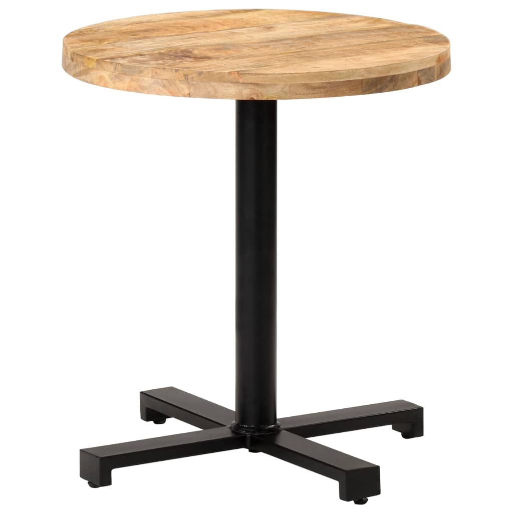 Table bistro carrée 60x60x75 cm bois de manguier brut