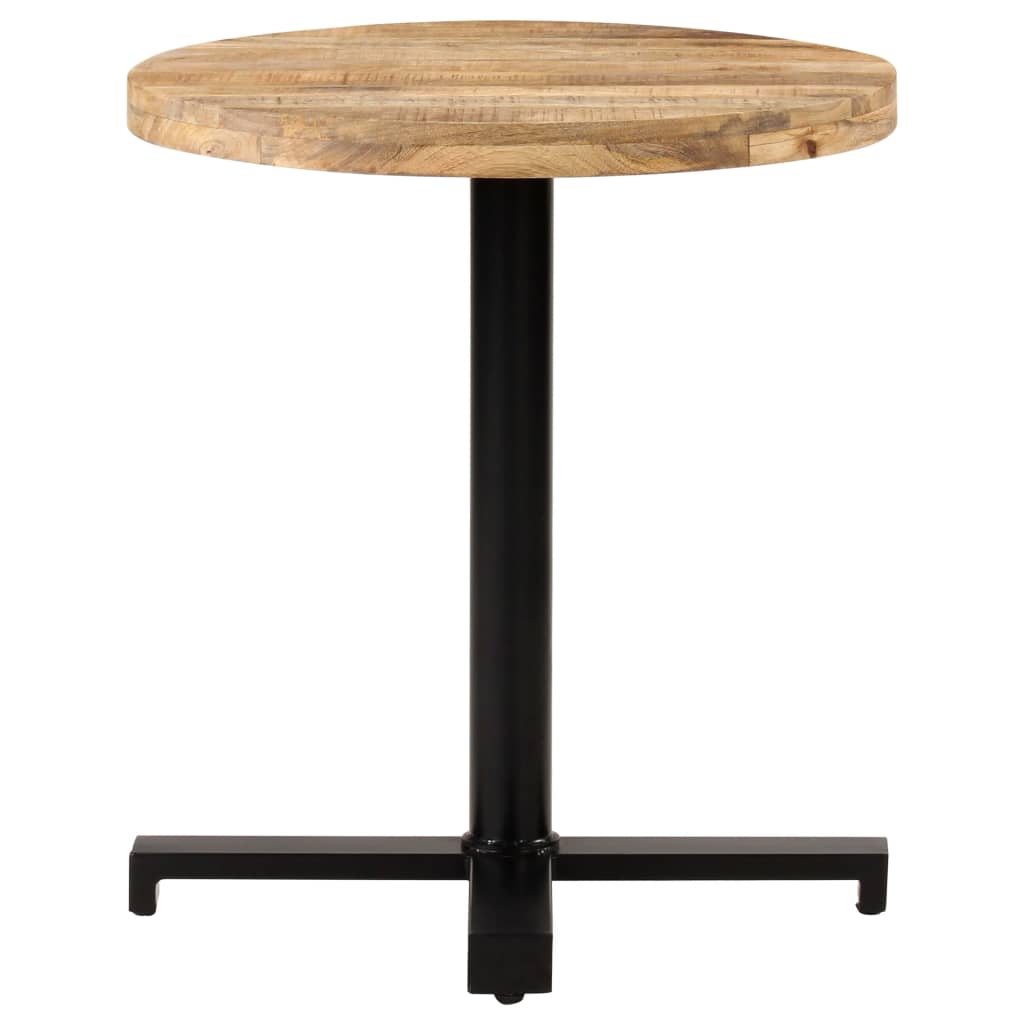 Table bistro carrée 60x60x75 cm bois de manguier brut