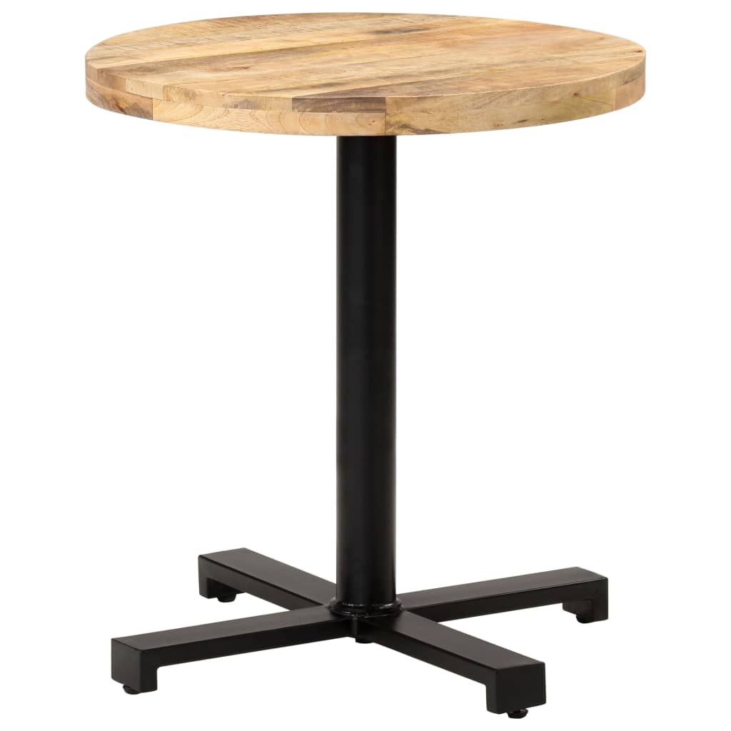 Table bistro carrée 60x60x75 cm bois de manguier brut