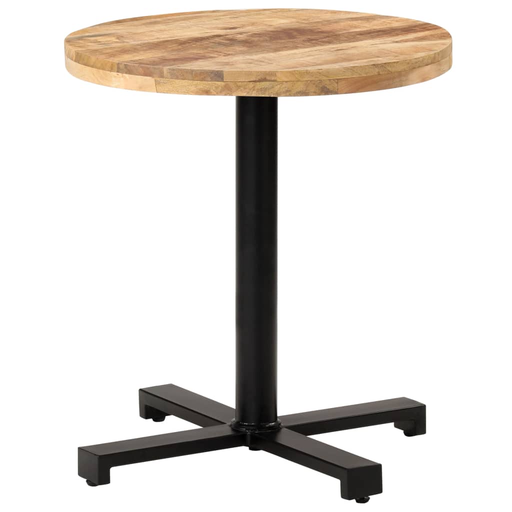 Table bistro carrée 60x60x75 cm bois de manguier brut