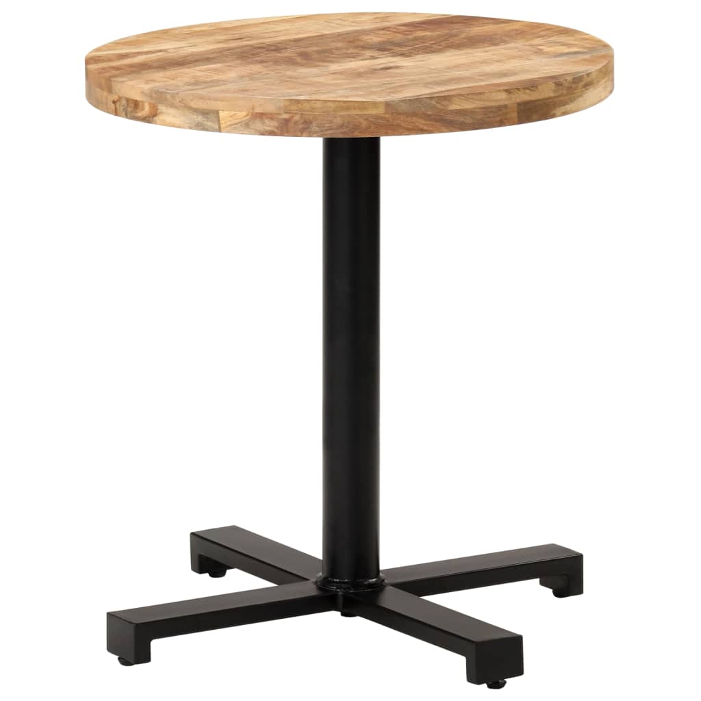 Table bistro carrée 60x60x75 cm bois de manguier brut