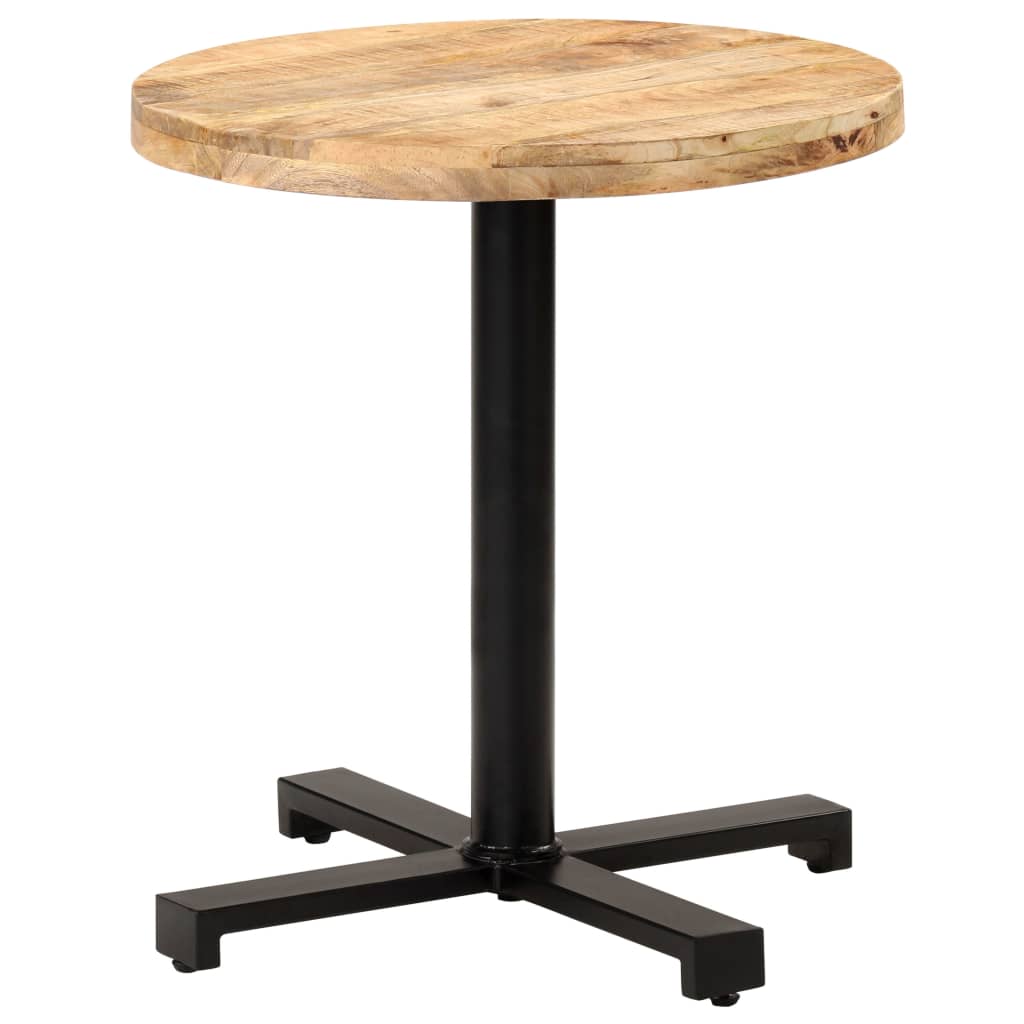 Table bistro carrée 60x60x75 cm bois de manguier brut