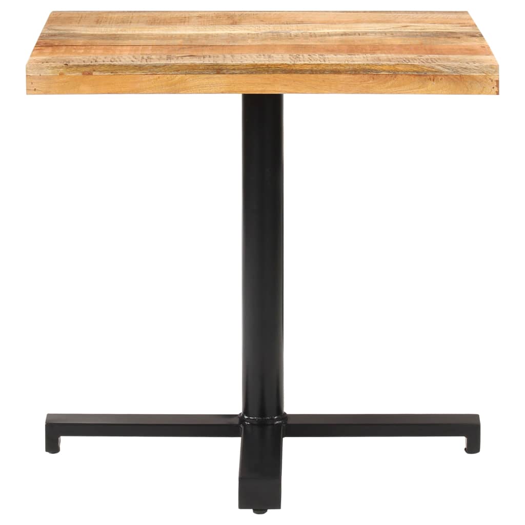 Table bistro carrée 60x60x75 cm bois de manguier brut