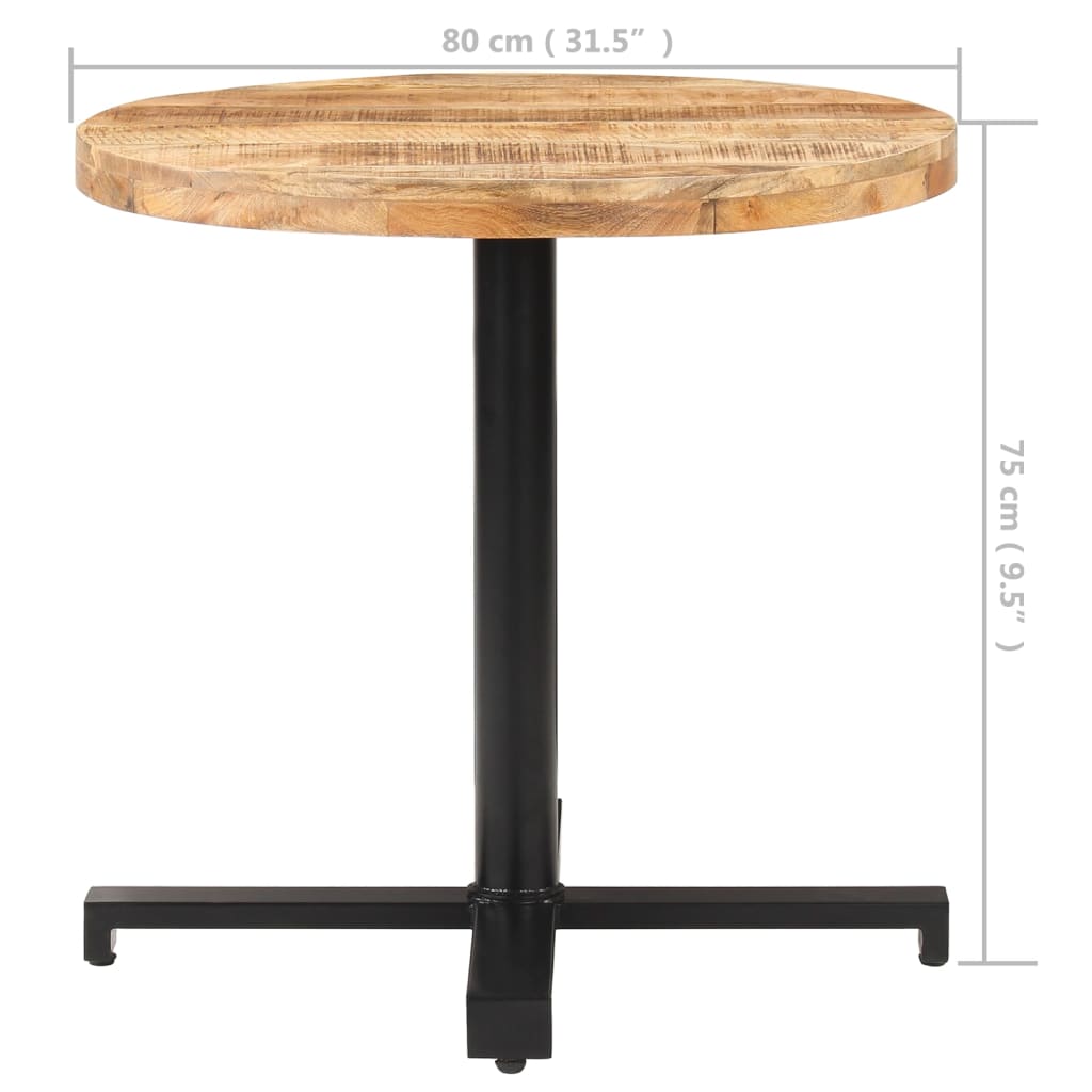 Table bistro ronde Ø 80x75 cm bois massif recyclé