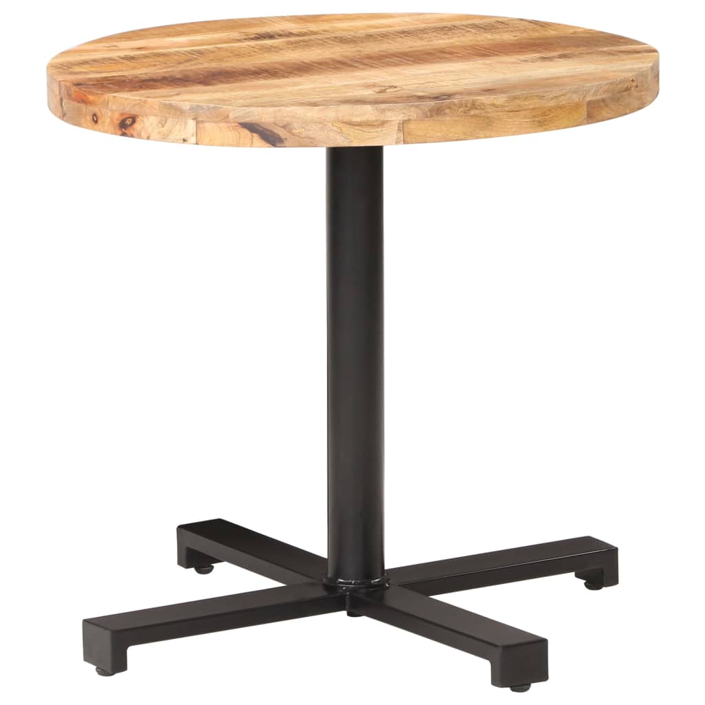 Table bistro carrée 60x60x75 cm bois de manguier brut