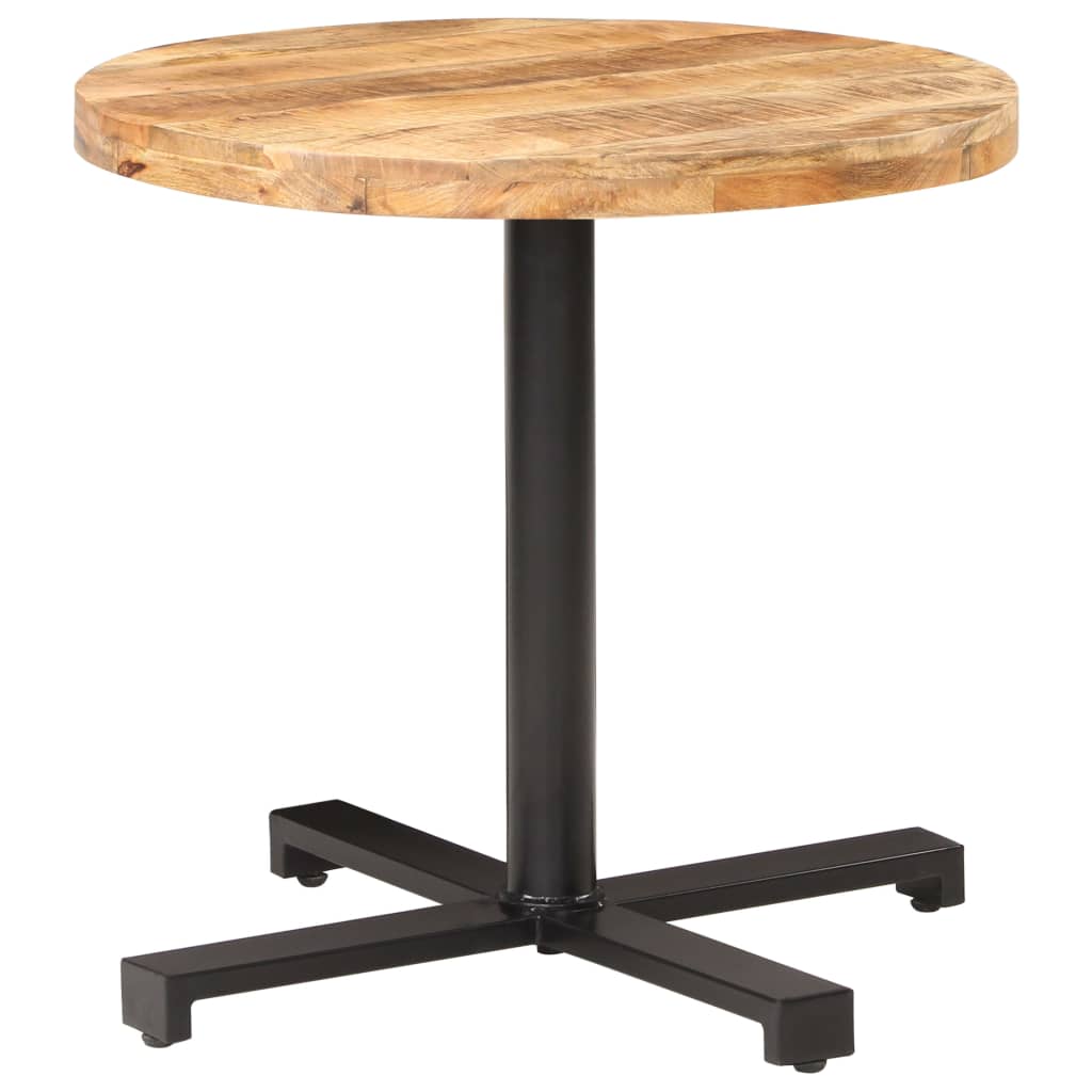 Table bistro carrée 60x60x75 cm bois de manguier brut