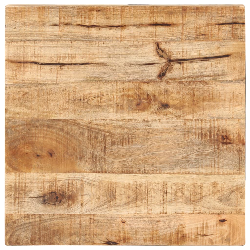 Table bistro carrée 60x60x75 cm bois de manguier brut