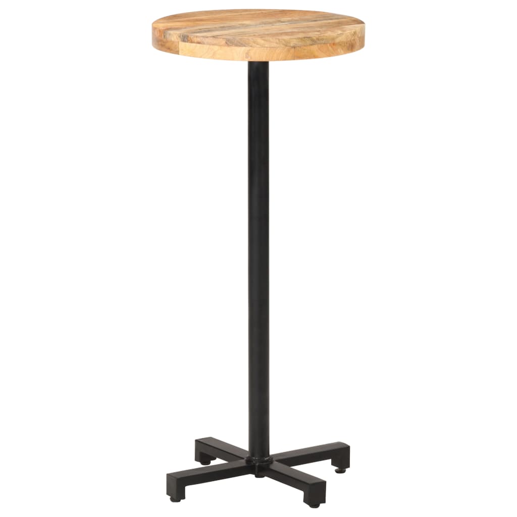 Table bistro carrée 60x60x75 cm bois de manguier brut