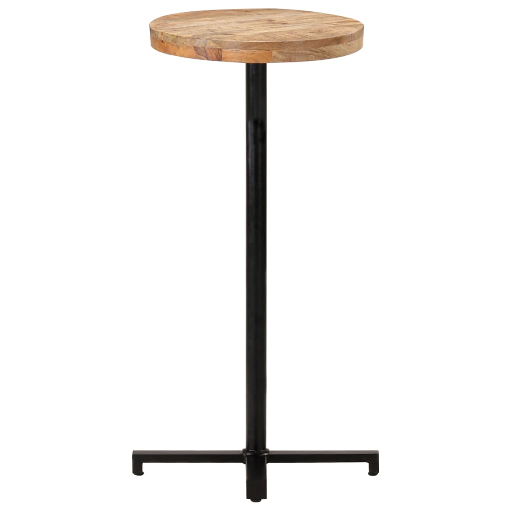 Table bistro carrée 60x60x75 cm bois de manguier brut