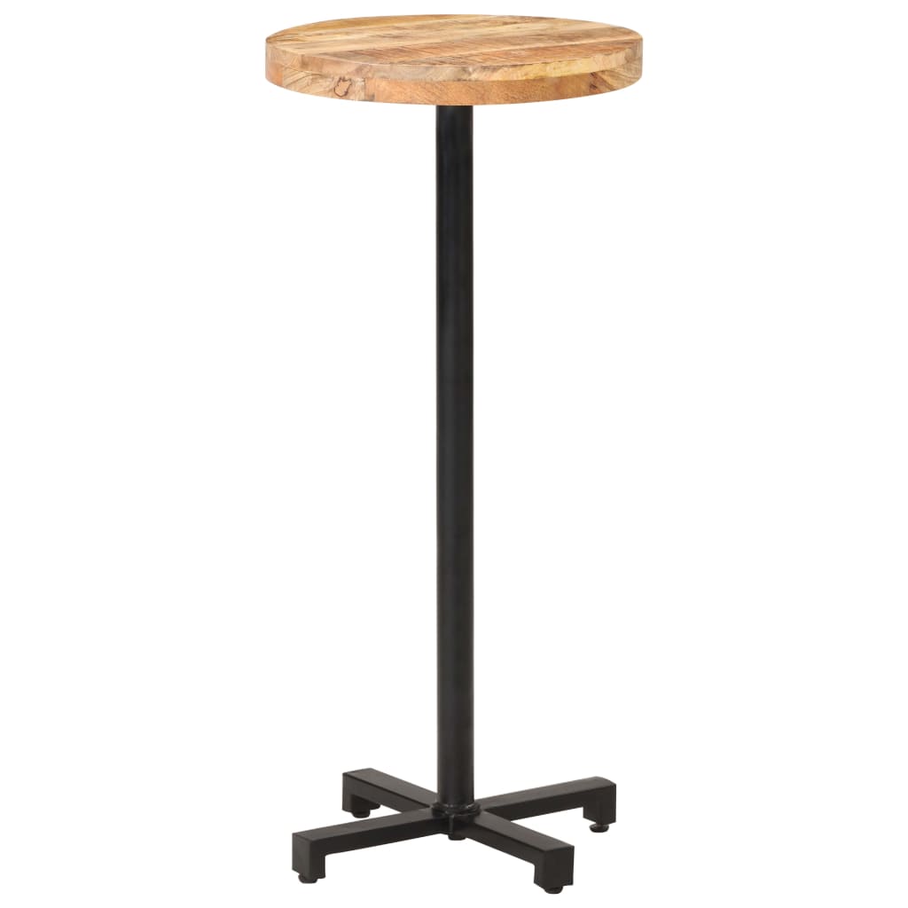 Table bistro carrée 60x60x75 cm bois de manguier brut