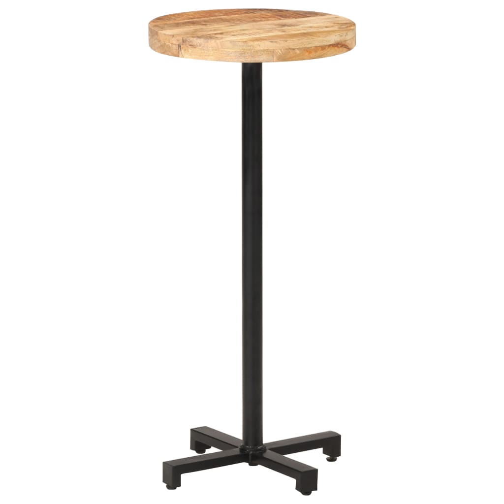 Table bistro carrée 60x60x75 cm bois de manguier brut