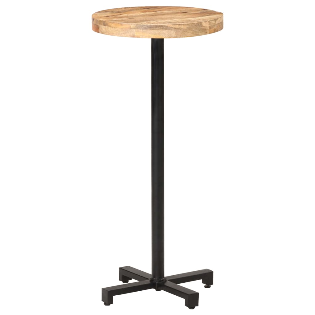 Table bistro carrée 60x60x75 cm bois de manguier brut