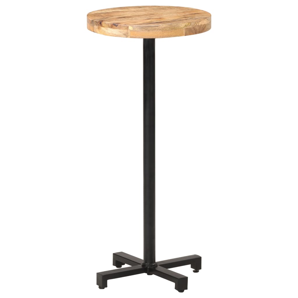 Table bistro carrée 60x60x75 cm bois de manguier brut