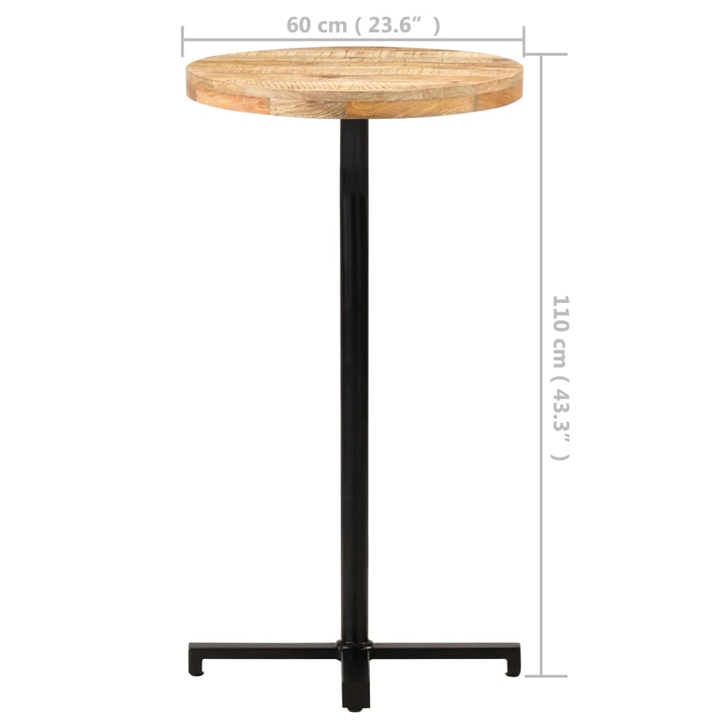 Table bistro ronde Ø 80x75 cm bois massif recyclé