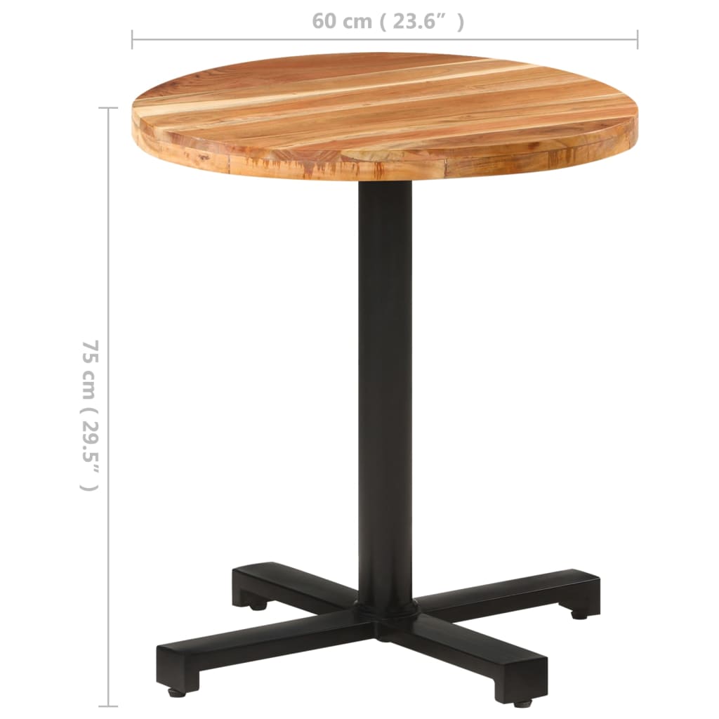 Bistrotafel rond Ø 80x75 cm massief gerecycled hout