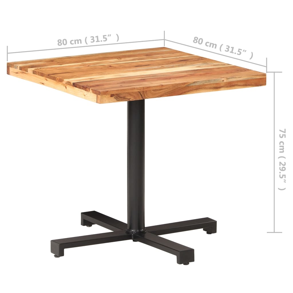 Table bistro ronde Ø 80x75 cm bois massif recyclé