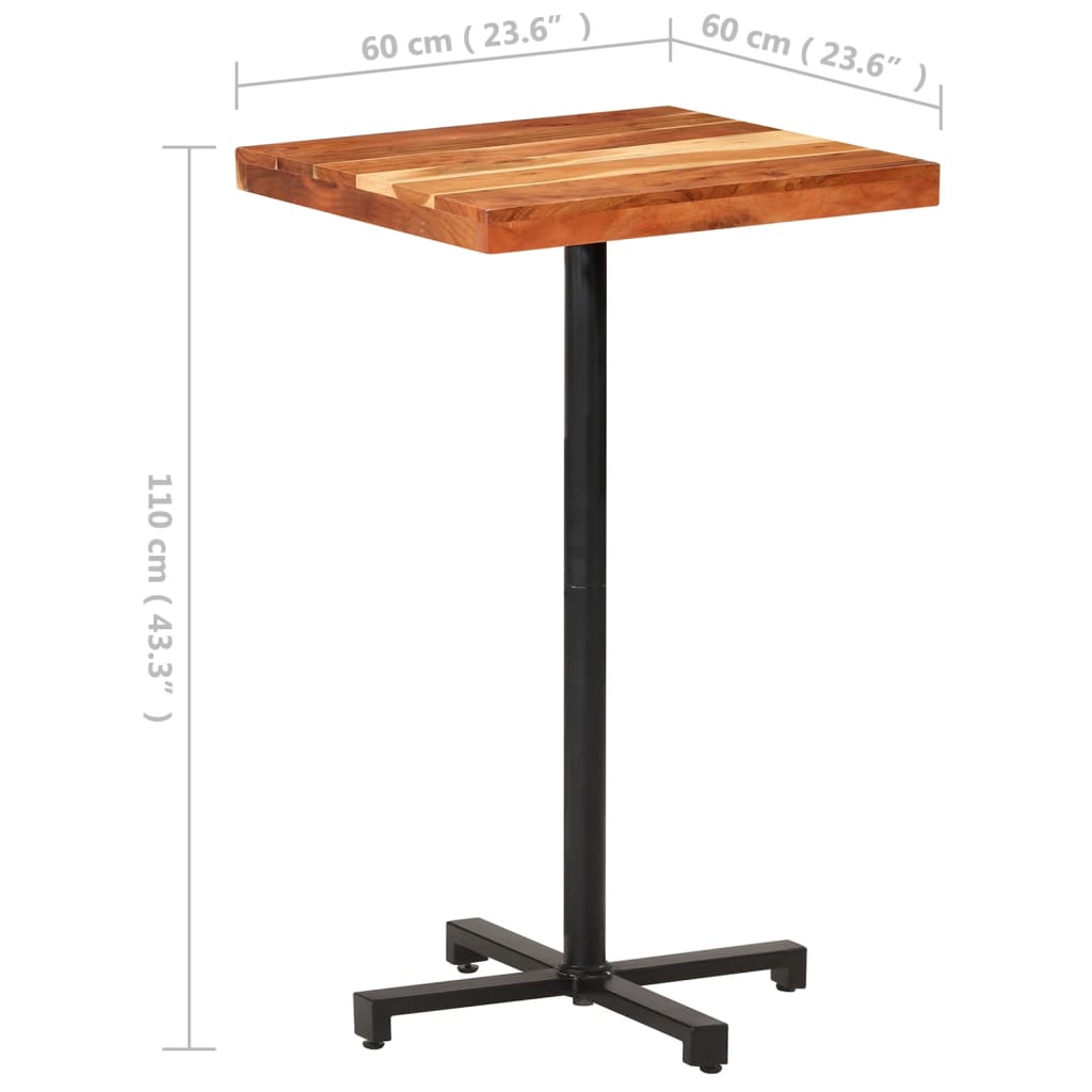 Table bistro ronde Ø 80x75 cm bois massif recyclé